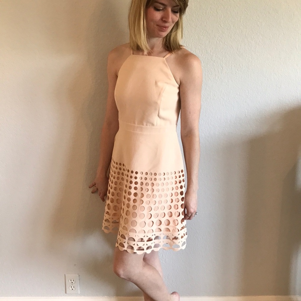Peach cocktail dress